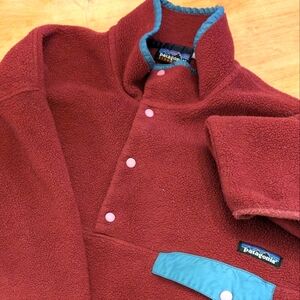 Patagonia Synchilla Sweater // Vintage // 2XL // Unisex // Burgundy & Slate Blue